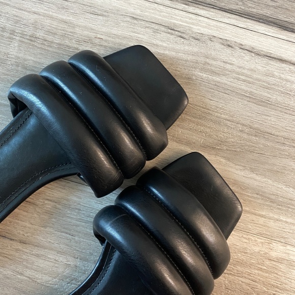 Aldo Goani Puffy Slide Square Toe Sandal Black Size 5 - Picture 6 of 13